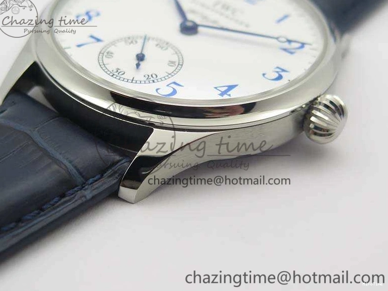 MIROTIME 0115 Portuguese Fa Jones IW544203 SS GSF 1:1 Best Edition White Dial On Leather Strap Trendsetting 7235